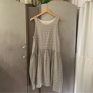 By Together Gray and White Sleeveless Sundress Casual